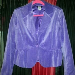 Metrostyle Purple Velvet Blazer